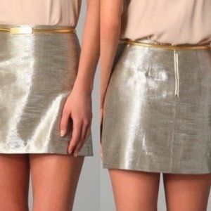 Alicia & Olivia Metallic Mini-skirt